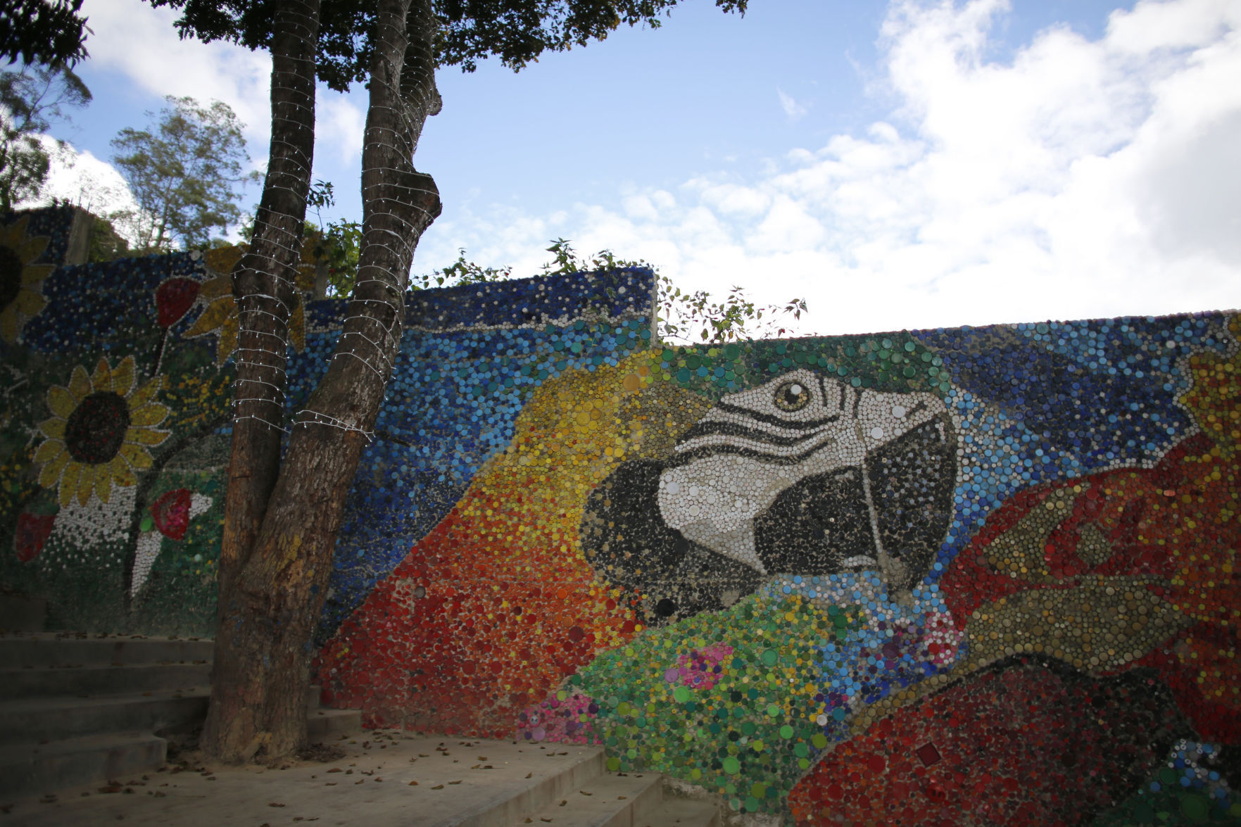 APTOPIX Venezuela Bottle Cap Mosaic